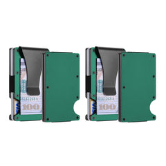 1 or 2-Pack: RFID Blocking Slim Credit Card Holder Wallet for Men – Minimalist, Scratch-Resistant, with Removable Money Clip | Modern, Durable, Everyday Carry