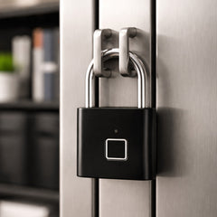 Fingerprint Smart Padlock – USB Rechargeable Keyless Lock with One-Touch Unlock – Portable Anti-Theft Lock for Gym, Locker, Luggage, Bike & Travel