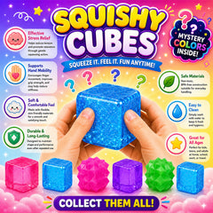 3-Pack: Squishy Squeeze Toys Set – Soft Fidget Sensory Toys, Assorted Slow-Rising Stress Relief Squeeze Toys, Mystery Surprise Fun Set for Party Favors, Classroom Rewards, Gifts & Everyday Play