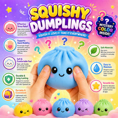 3-Pack Viral Squishy Stress Balls – Butter, Dumpling or Cube Fidget Toys - Mystery Colors – Soft Sensory Squeeze Toys for Anxiety Relief, ADHD Focus, Desk & Travel