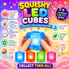 3-Pack: Squishy Squeeze Toys Set – Soft Fidget Sensory Toys, Assorted Slow-Rising Stress Relief Squeeze Toys, Mystery Surprise Fun Set for Party Favors, Classroom Rewards, Gifts & Everyday Play