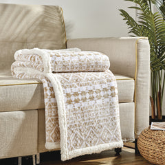 Cozy Aesthetic: Printed Sherpa Throw Blanket – Ultra Soft Microplush 50" x 60" – Lightweight Fleece for Couch, Bed, Dorm & Travel – Machine Washable