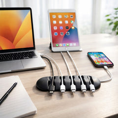 10-Pack Cable Clips Cord Organizer – Adhesive Wire Holders for Desk, Wall & Car – Cable Management Clips for Charging Cords, USB & Headphones
