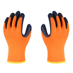 High-Visibility Work Gloves – Cold Weather Grip Gloves with Textured Latex Coating – Heavy Duty Winter Gloves for Construction, Gardening & Outdoor Work