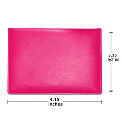 2-Pack PU Leather Card Holder Wallet – Faux Leather Passport & Credit Card Organizer for Travel Documents, Health Records, ID Cards and Business Cards, 4 x 3 Inch Card Holder