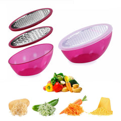Cheese Grater Citrus Lemon Zester with Food Storage Container & Lid - Perfect For Cheeses, Ginger, Vegetables, Butter, Chocolate (5-Piece or 10 Piece)