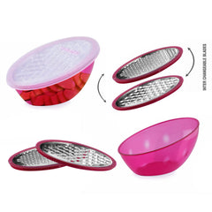 Cheese Grater Citrus Lemon Zester with Food Storage Container & Lid - Perfect For Cheeses, Ginger, Vegetables, Butter, Chocolate (5-Piece or 10 Piece)