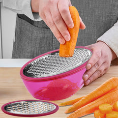 Cheese Grater Citrus Lemon Zester with Food Storage Container & Lid - Perfect For Cheeses, Ginger, Vegetables, Butter, Chocolate (5-Piece or 10 Piece)