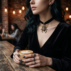 9-Pack Choker Necklace Set for Women & Girls – Velvet, Lace, Gothic Tattoo & Pendant Chokers – Adjustable Trendy Necklaces for Party, Daily & Layered Looks