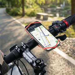 FastMount Bike Phone Holder – Universal Silicone Handlebar Mount for Smartphones – No Tools Quick Install Bicycle & Motorcycle Phone Holder (Wrap, Loop & Ride)