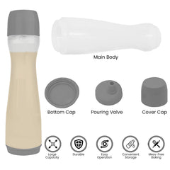 Pancake Batter Dispenser Pen – No-Drip Squeeze Bottle with Silicone Tip – 3-Cup Capacity for Pancakes, Waffles, Crepes, Funnel Cakes – Red or Grey (1-Pack, 2-Pack, Bundle)
