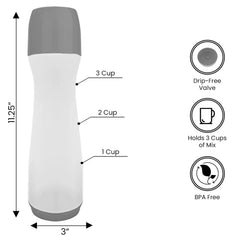 Pancake Batter Dispenser Pen – No-Drip Squeeze Bottle with Silicone Tip – 3-Cup Capacity for Pancakes, Waffles, Crepes, Funnel Cakes – Red or Grey (1-Pack, 2-Pack, Bundle)