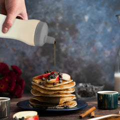 Pancake Batter Dispenser Pen – No-Drip Squeeze Bottle with Silicone Tip – 3-Cup Capacity for Pancakes, Waffles, Crepes, Funnel Cakes – Red or Grey (1-Pack, 2-Pack, Bundle)
