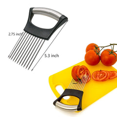 Multipurpose Stainless Steel Assistant Vegetable and Meat Slicer Holder (1-Pack or 2-Pack)
