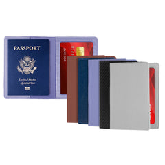 RFID Passport Holder Wallet with Credit Card Slots – PU Leather Travel Passport Organizer for Passport, Credit Cards, Boarding Passes & Travel Documents, Slim Travel Wallet