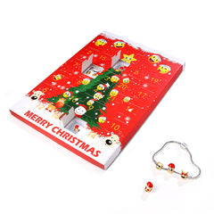Emoji Jewelry Advent Calendar – Christmas Countdown Gift with 15 Charm Bracelet Pieces & 8 Pairs of Earrings – Fun Holiday Jewelry Set for Girls & Teens