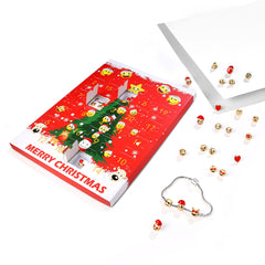 Emoji Jewelry Advent Calendar – Christmas Countdown Gift with 15 Charm Bracelet Pieces & 8 Pairs of Earrings – Fun Holiday Jewelry Set for Girls & Teens