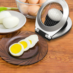 Stainless Steel Heavy Duty Wire Egg And Fruit Slicer Cutter Chopper Slicer - Dishwasher Safe (1-Pack or 2-Pack)