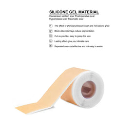 Comfortable Painless Silicone Medical Scar Tape (1.6” X 60”Roll)