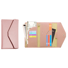 RFID Blocking Travel Passport Holder Wallet – PU Leather Passport Organizer with Credit Card Slots, Travel Document Holder for Passport, Cash, Boarding Passes & Cards