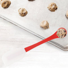 Silicone Cookie Scoop & Spatula 2-in-1 Tool – Heat-Resistant, 1-Tablespoon Dough Dropper – Dishwasher Safe Baking Essential