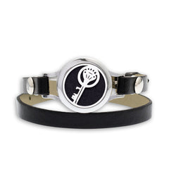 Stainless Steel Essential Oil Diffuser Bracelet with 2 Random Essential Oils – Aromatherapy Locket Bracelet with Reusable Felt Pads (Hope, Keys, Shell)