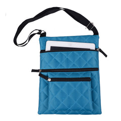 Quilted Crossbody Bag for Women – PU Leather Shoulder Purse with Adjustable Strap, Triple Zipper Pocket Mini Messenger Handbag for Travel, Shopping & Everyday Use