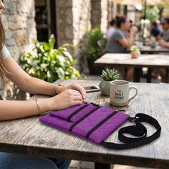 Quilted Crossbody Bag for Women – PU Leather Shoulder Purse with Adjustable Strap, Triple Zipper Pocket Mini Messenger Handbag for Travel, Shopping & Everyday Use