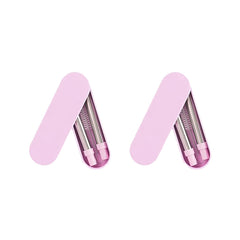 2-Pack Reusable Collapsible Stainless Steel Straws with Cleaning Brushes & Travel Cases – BPA-Free, Eco-Friendly, Pink & Peach