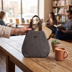 Women's Retro Canvas Handbag – Lightweight Casual Shoulder Tote with Multiple Interior Pockets, Magnetic Snap Closure, Everyday Purse for Work, Shopping & Travel