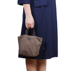 Women's Retro Canvas Handbag – Lightweight Casual Shoulder Tote with Multiple Interior Pockets, Magnetic Snap Closure, Everyday Purse for Work, Shopping & Travel