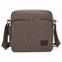 Canvas Messenger Bag for Men & Women – Multi-Pocket Crossbody Shoulder Bag with Adjustable Strap, Casual Satchel for Work, School, Travel & Everyday Carry, 12 x 9.5 x 4 Inches