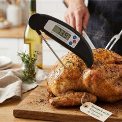 2-Pack Instant Read Digital Meat Thermometer – Stainless Steel Foldable Probe, Fast & Accurate Cooking Thermometer for BBQ, Grill, Oven & Kitchen Use