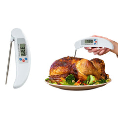 2-Pack Instant Read Digital Meat Thermometer – Stainless Steel Foldable Probe, Fast & Accurate Cooking Thermometer for BBQ, Grill, Oven & Kitchen Use
