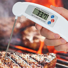 2-Pack Instant Read Digital Meat Thermometer – Stainless Steel Foldable Probe, Fast & Accurate Cooking Thermometer for BBQ, Grill, Oven & Kitchen Use