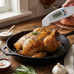 2-Pack Instant Read Digital Meat Thermometer – Stainless Steel Foldable Probe, Fast & Accurate Cooking Thermometer for BBQ, Grill, Oven & Kitchen Use