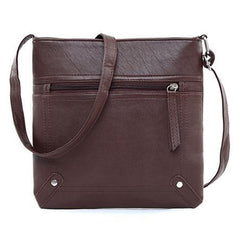 Unisex Crossbody Messenger Bag – Vegan PU Leather Shoulder Bag with Multiple Pockets, Lightweight Travel Crossbody Purse for Men & Women, Everyday Organizer Bag