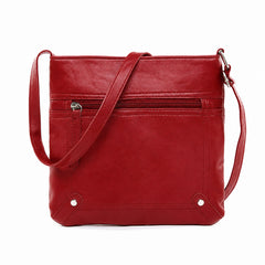 Unisex Crossbody Messenger Bag – Vegan PU Leather Shoulder Bag with Multiple Pockets, Lightweight Travel Crossbody Purse for Men & Women, Everyday Organizer Bag