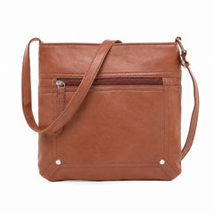 Unisex Crossbody Messenger Bag – Vegan PU Leather Shoulder Bag with Multiple Pockets, Lightweight Travel Crossbody Purse for Men & Women, Everyday Organizer Bag