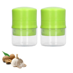 Mini Manual Food Chopper – Compact Handheld Mincer & Dicer for Garlic, Veggies, Nuts & More – No-Slip Base, BPA-Free – 1-Pack or 2-Pack