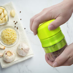 Mini Manual Food Chopper – Compact Handheld Mincer & Dicer for Garlic, Veggies, Nuts & More – No-Slip Base, BPA-Free – 1-Pack or 2-Pack