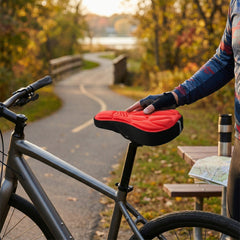 Gel Bike Seat Cushion Cover – Comfort Bicycle Saddle Pad for Road, Mountain & BMX Bikes – Shock Absorbing Soft Seat Cover with Non-Slip Fit & Breathable Design