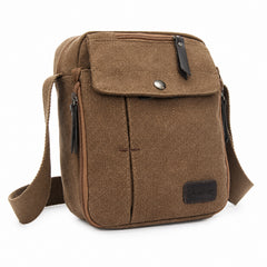 Multifunctional Canvas Crossbody Shoulder Bag – Heavy-Duty Travel Messenger Bag with Adjustable Strap and Multiple Pockets for Men & Women, Compact Everyday Sport Bag