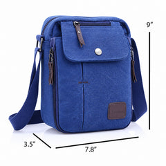 Multifunctional Canvas Crossbody Shoulder Bag – Heavy-Duty Travel Messenger Bag with Adjustable Strap and Multiple Pockets for Men & Women, Compact Everyday Sport Bag