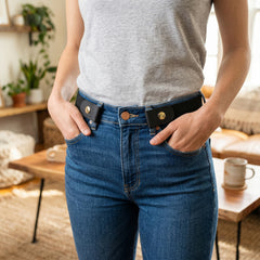Buckle-Free Stretch Belt for Men & Women (1-Pack or 3-Pack) – Adjustable Elastic Waist Belt for Jeans, Pants & Trousers – No Buckle Comfort Belt (Fits 24”–34”)
