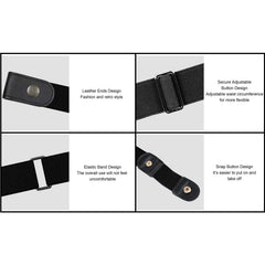 Buckle-Free Stretch Belt for Men & Women (1-Pack or 3-Pack) – Adjustable Elastic Waist Belt for Jeans, Pants & Trousers – No Buckle Comfort Belt (Fits 24”–34”)