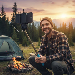 Wired Selfie Stick Monopod – Plug & Play No Bluetooth Selfie Stick with 3.5mm Jack – Portable Extendable Phone Holder for Travel, Vlogging & Photos