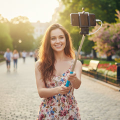 Wired Selfie Stick Monopod – Plug & Play No Bluetooth Selfie Stick with 3.5mm Jack – Portable Extendable Phone Holder for Travel, Vlogging & Photos