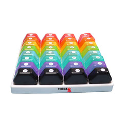 32 Colored Compartments Monthly Pill, Medicine and Vitamin Organizer with Tray