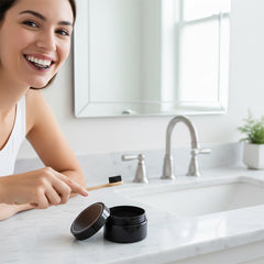 Activated Charcoal Teeth Whitening Powder – 6-Month Supply, Natural & Vegan Tooth Whitener – Fluoride-Free Charcoal Powder for Stain Removal from Coffee, Tea & Wine